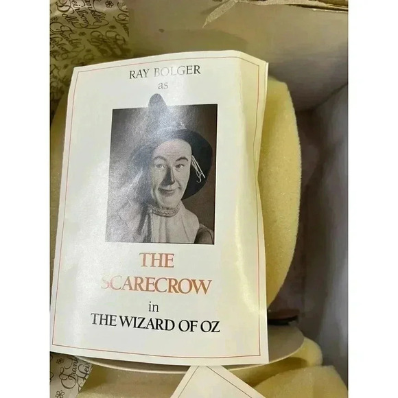 Franklin Mint Heirloom Scarecrow Porcelain Doll Wizard Of Oz With Papers - Picture 5 of 5